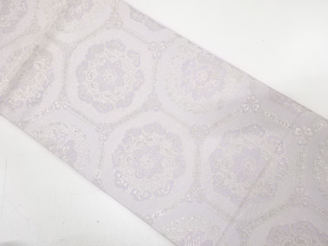 JAPANESE KIMONO / ANTIQUE FUKURO OBI / SILK / WOVEN KIKKO PATTERN